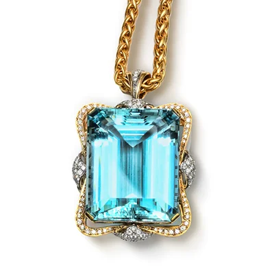 Color Pendant in 18k Gold with Diamonds