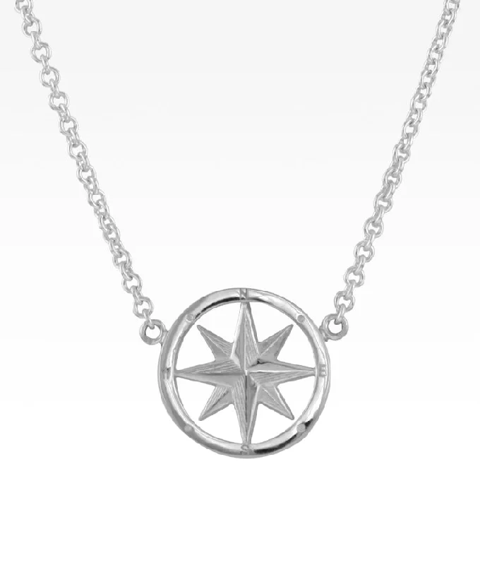 twisted rope gold chain Compass Rose Necklace
