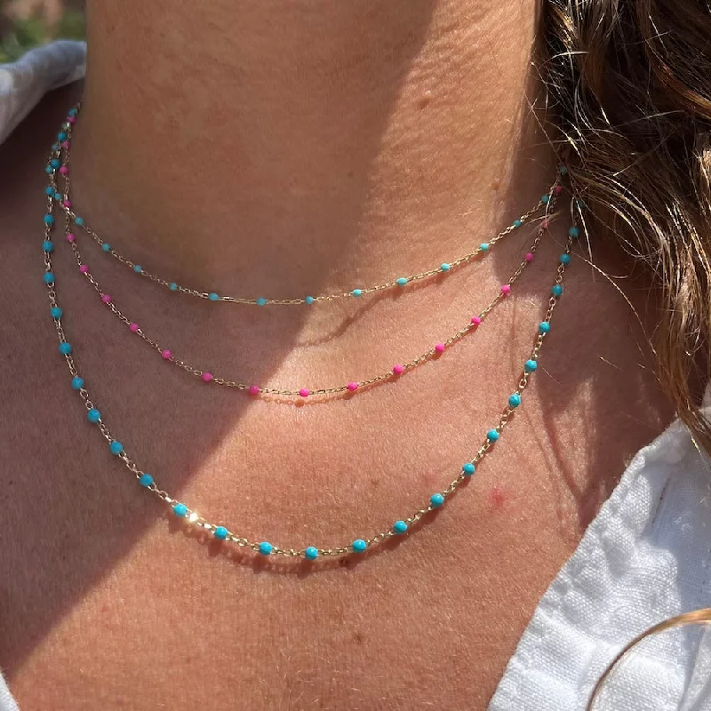 cubic zirconia tennis necklace CONFETTI NECKLACE