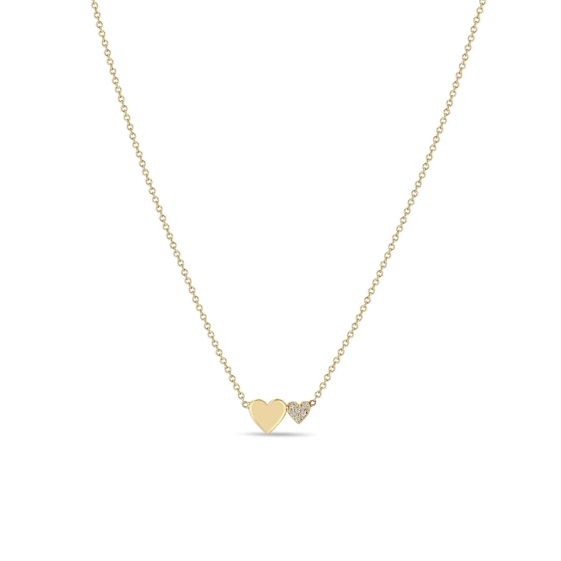 natural crystal pendant necklace 14k Itty Bitty Pave Diamond Heart Necklace