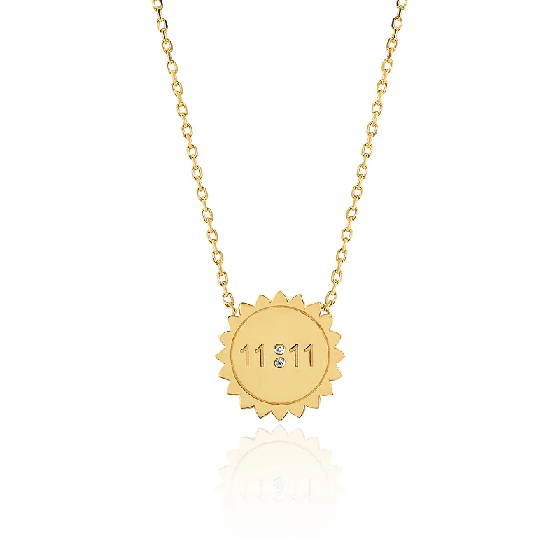 real diamond eternity band Mini 11:11 Sunshine Necklace
