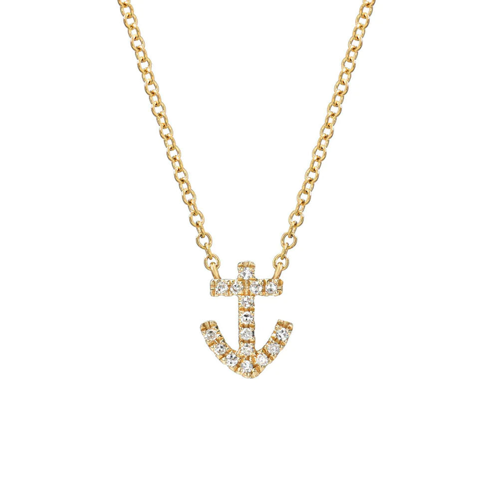 real diamond solitaire ring Anchor Necklace
