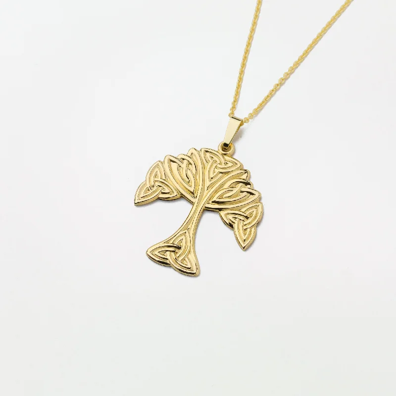 sparkling diamond drop earrings Crann Beatha (Beag) Pendant - Tree of Life (Small)