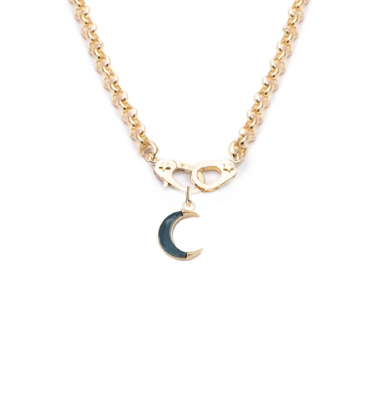 vintage cameo brooch jewelry Crescent - Karma : Gemstone Sister Hook Medium Chain Necklace