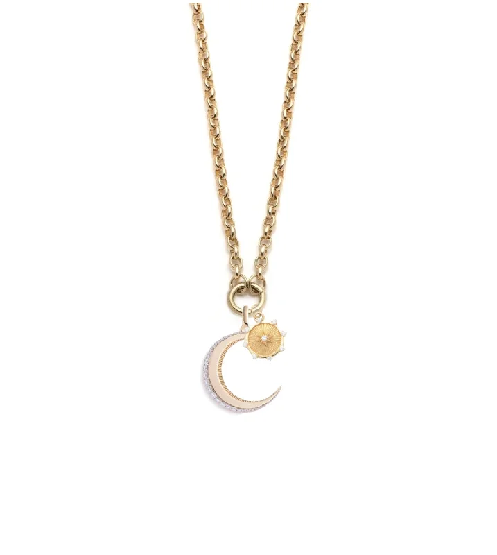 gold wedding band for men Crescent & Spark : Heavy Belcher Open Chain Necklace Story
