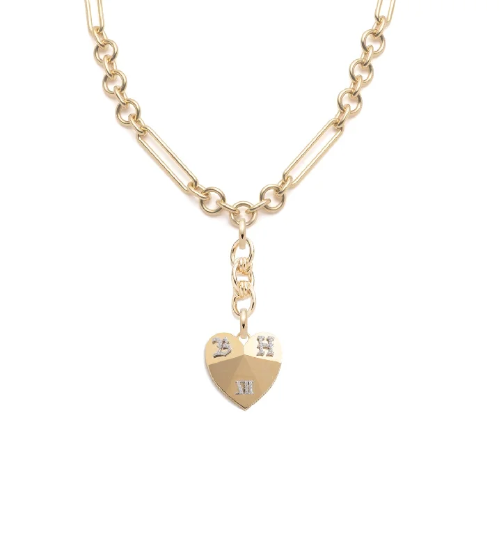 emerald cut diamond earrings Ever Growing - Love : Custom Facets of Love Midsize Mixed Clip Necklace with Knot Extension