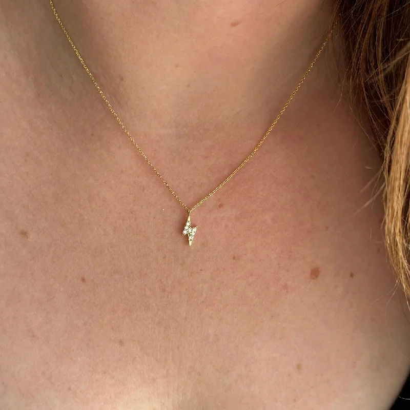 silver infinity symbol bracelet CZ LIGHTNING BOLT NECKLACE