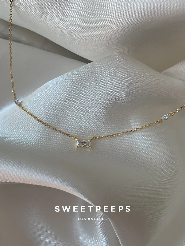 wide gold cuff bracelet Daintiest Rectangle Necklace