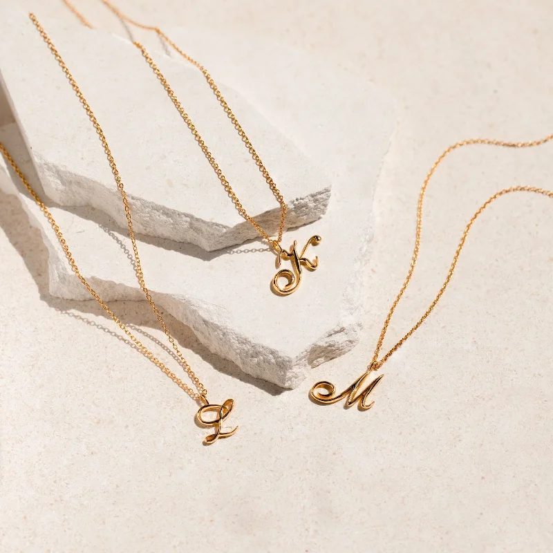 personalized coordinates ring custom Davina Letter Necklace