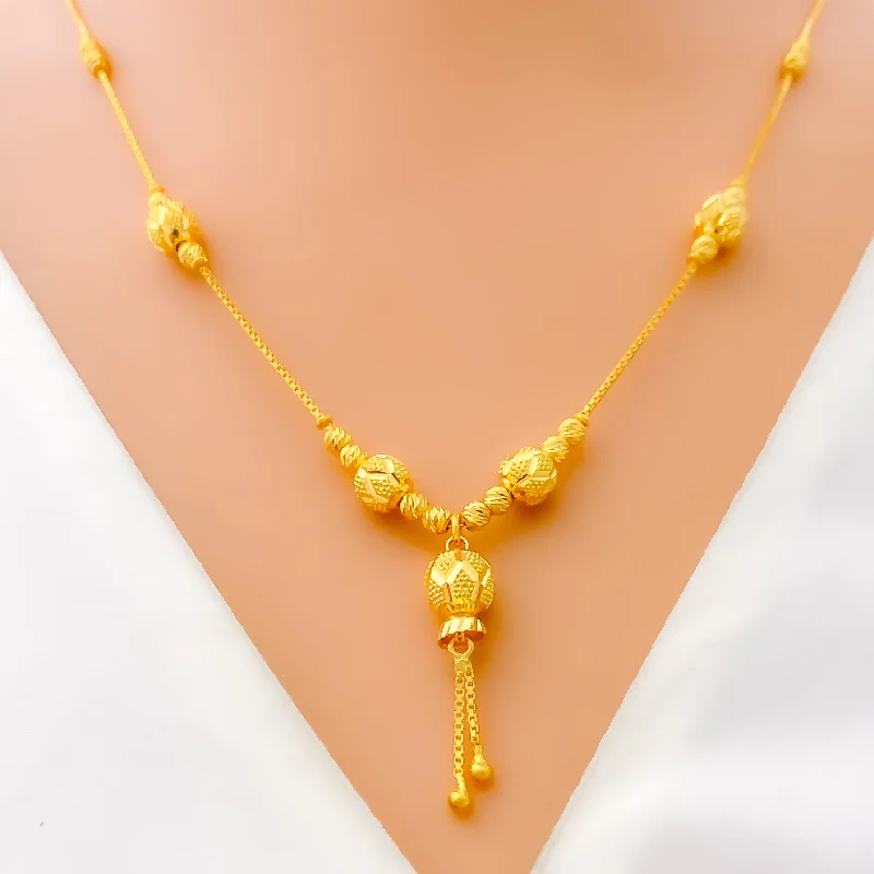 hexagon-shaped engagement ring unique Decorative Posh 22k Gold Necklace