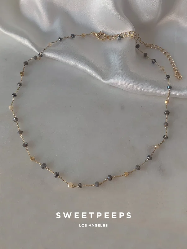 vintage-style garnet ring Delicate Earth Tone Choker