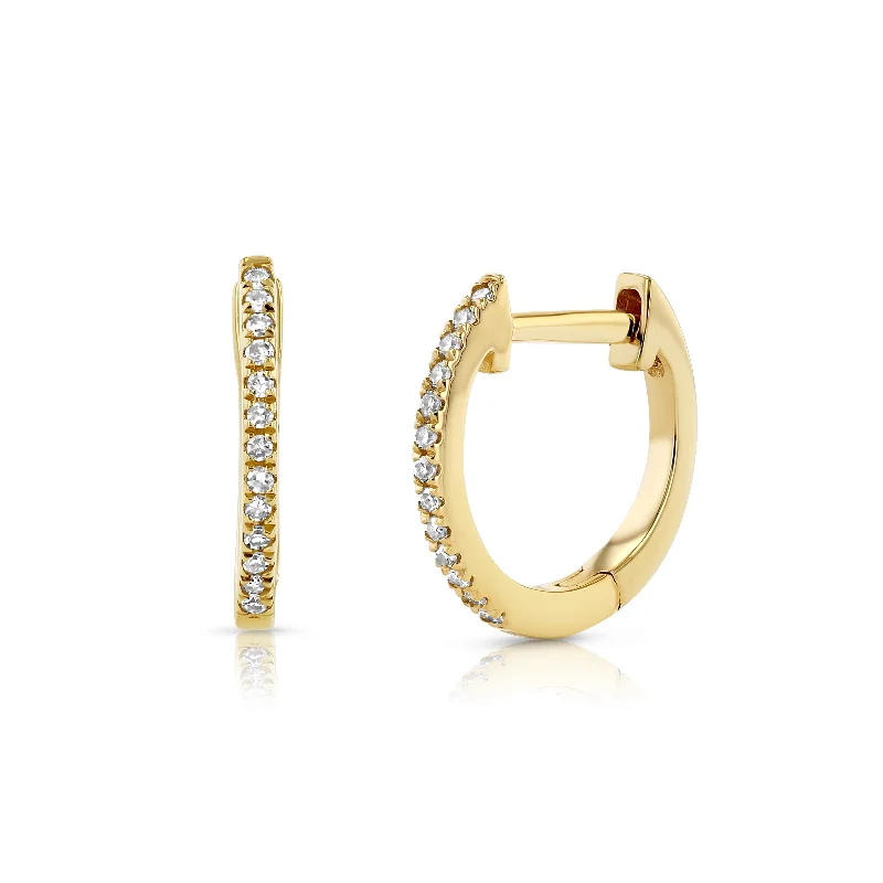 Diamond Pavé Hoops Small