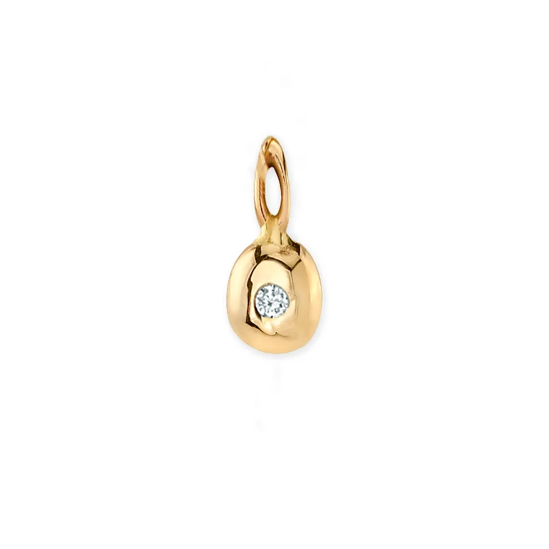 Diamond Pebble Charm