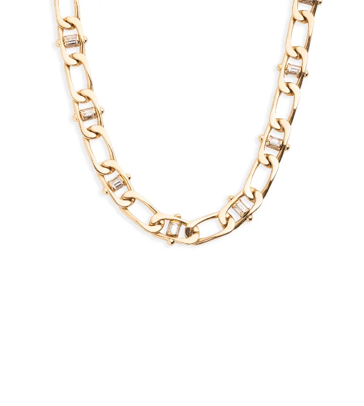 wedding anniversary diamond ring Lovestruck : Pierced Diamond Curb Chain Necklace