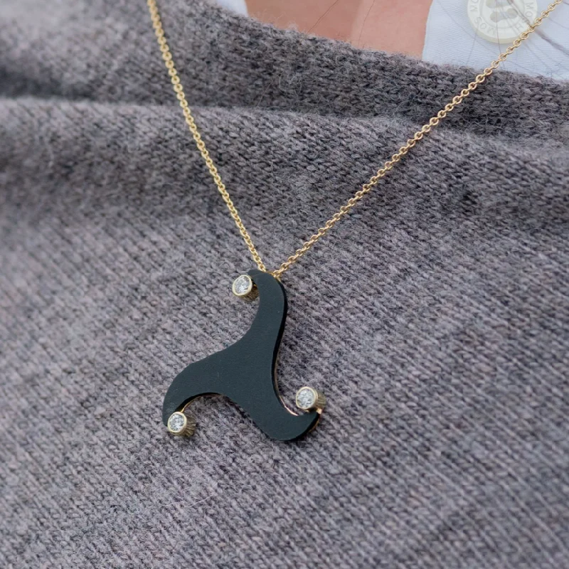 vintage diamond pendant necklace Dingle Trinity with Diamonds