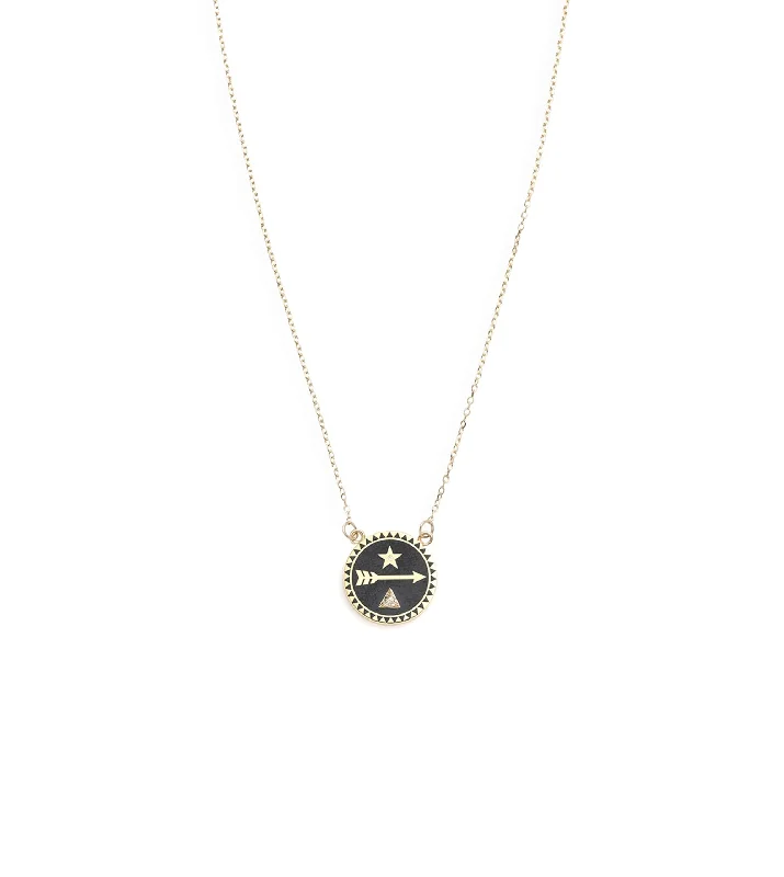 adjustable charm necklace Dream : Petite Champleve Enamel Stationary Necklace