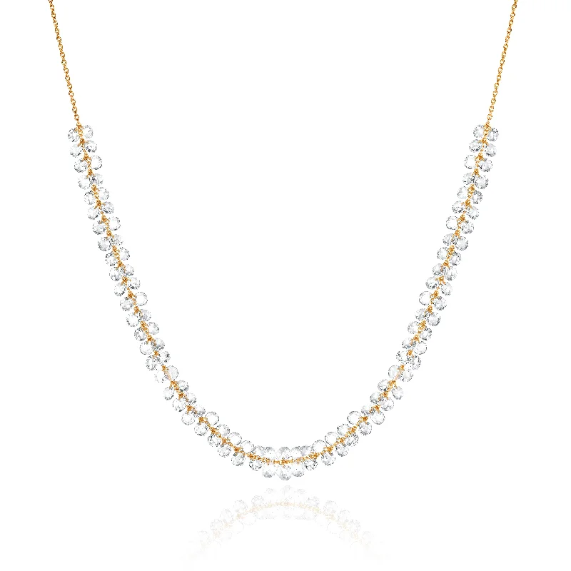 bezel set engagement ring modern Eau de Rose Cut Diamond Necklace