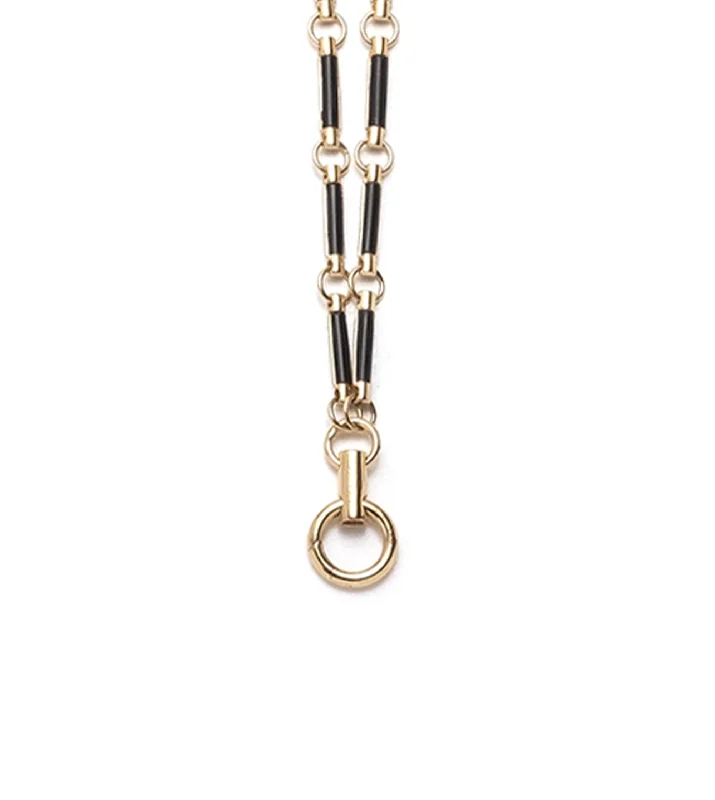 celestial crescent moon bracelet Onyx Stone Hanging Clockweight Chain