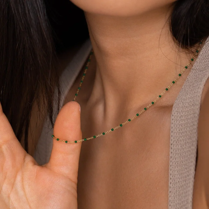 diamond halo engagement ring Emerald Station Necklace
