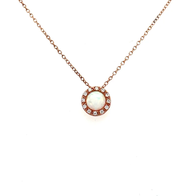 layered gold coin pendant necklace Estate Sterling Silver with Rose Overlay Created Opal Pendant | Fernbaugh's Jewelers