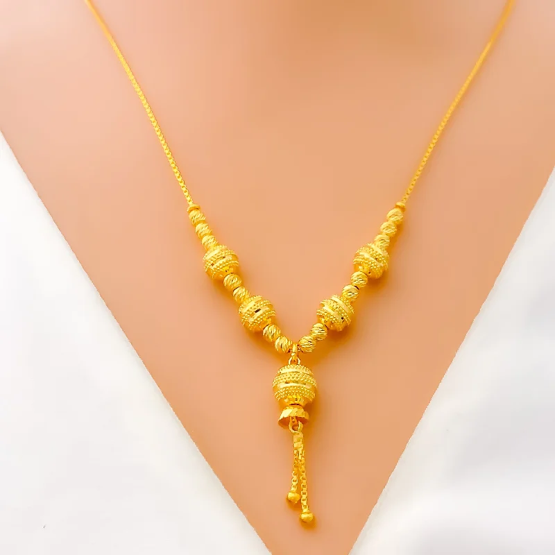 solid gold cartilage hoop Ethereal Lovely 22k Gold Necklace