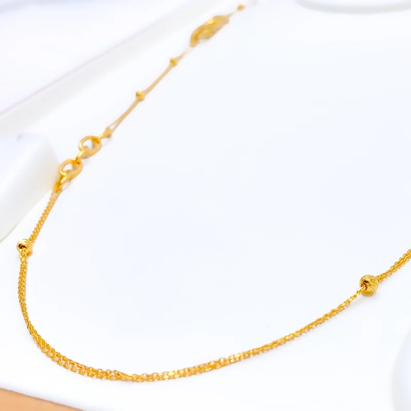 adjustable moon phase bracelet Everyday Graceful 21k Gold Interlinked Long Necklace