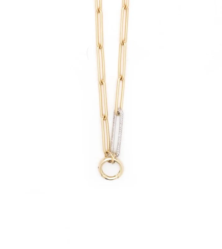 luxury diamond eternity ring Diamond Link Extended Open Clip Chain