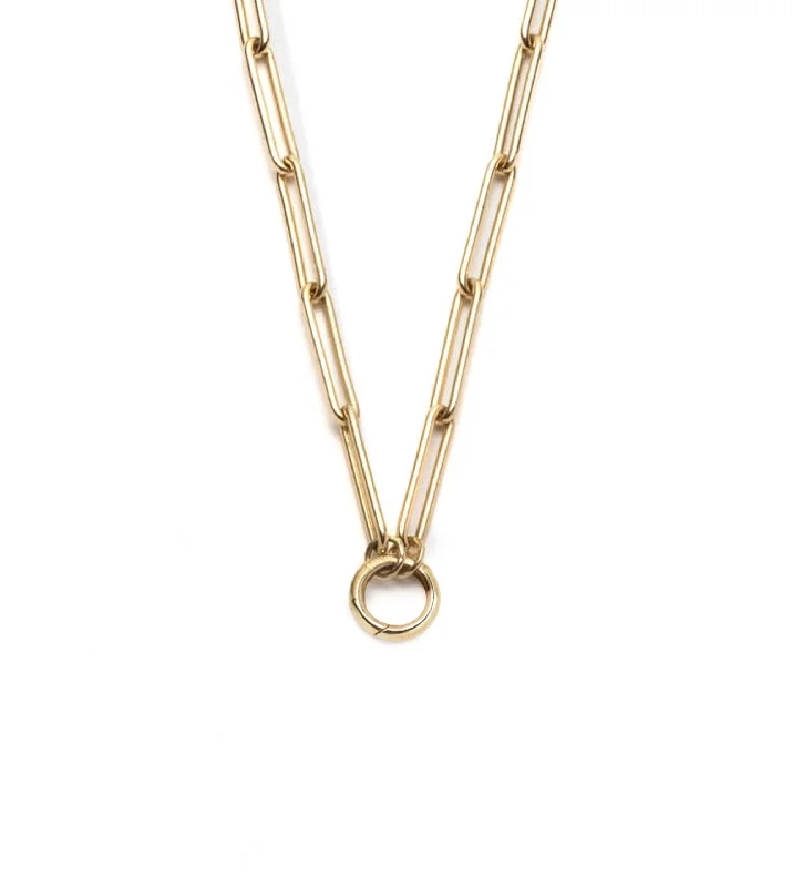 dainty ruby stacking rings Extended Open Clip Chain
