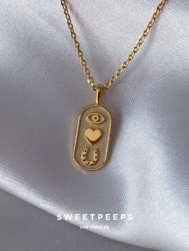 real citrine gemstone pendant Eye Heart You Necklace
