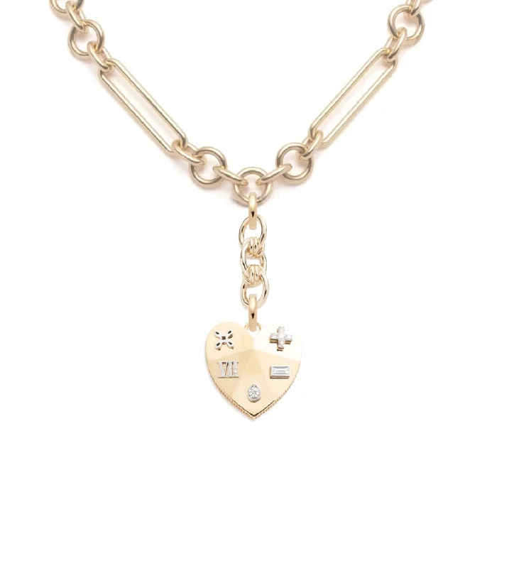 gothic claw ring men’s silver Ever Growing Love - Vivacity : Facets of Love Midsize Mixed Clip Chain Necklace