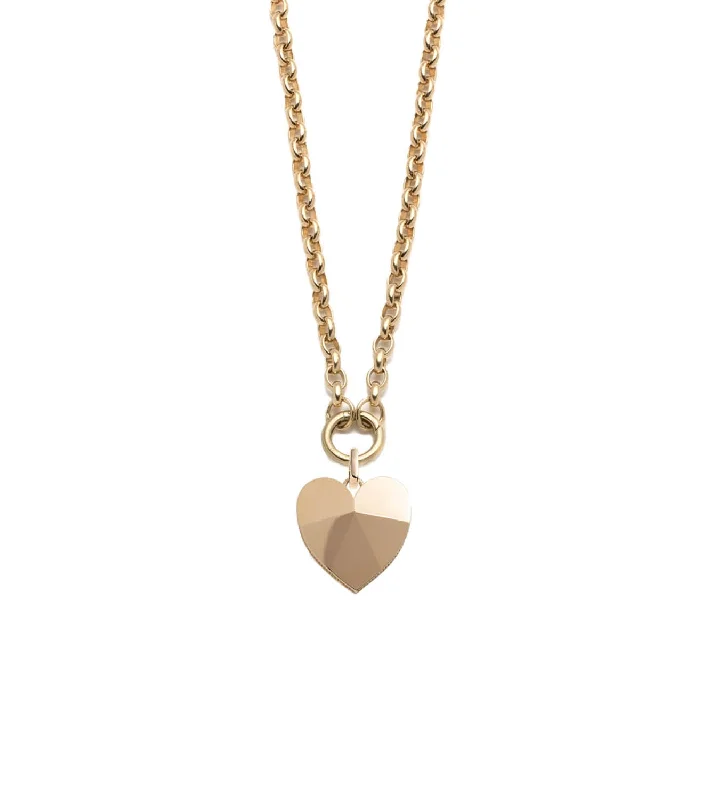 custom initial pendant necklace Ever Growing - Love : Facets of Love Heavy Open Chain Necklace