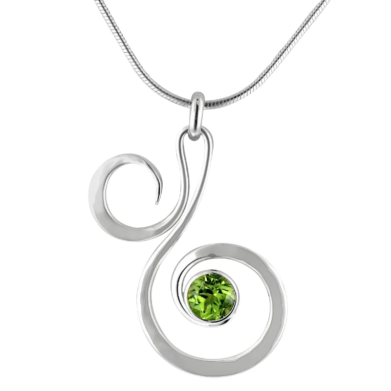 Fiddlehead Peridot Pendant