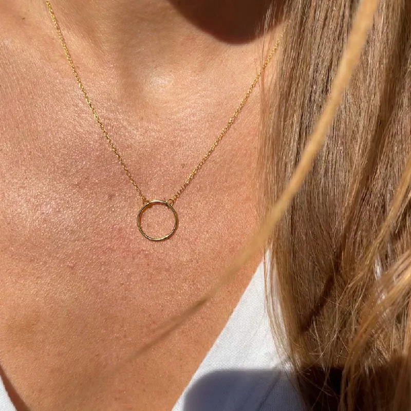 minimalist infinity ring FOREVER OPEN CIRCLE NECKLACE