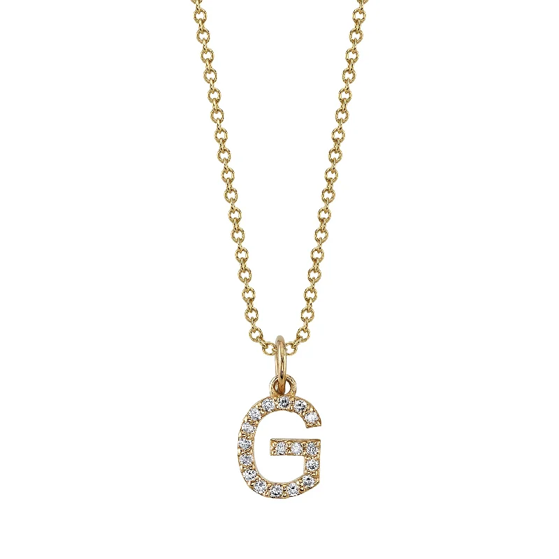 G Initial Birthstone Charm