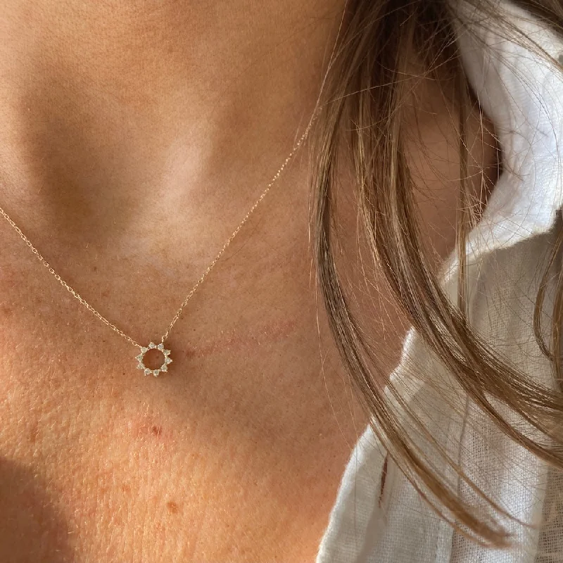 real opal engagement ring GLEAMING SUN DIAMOND NECKLACE