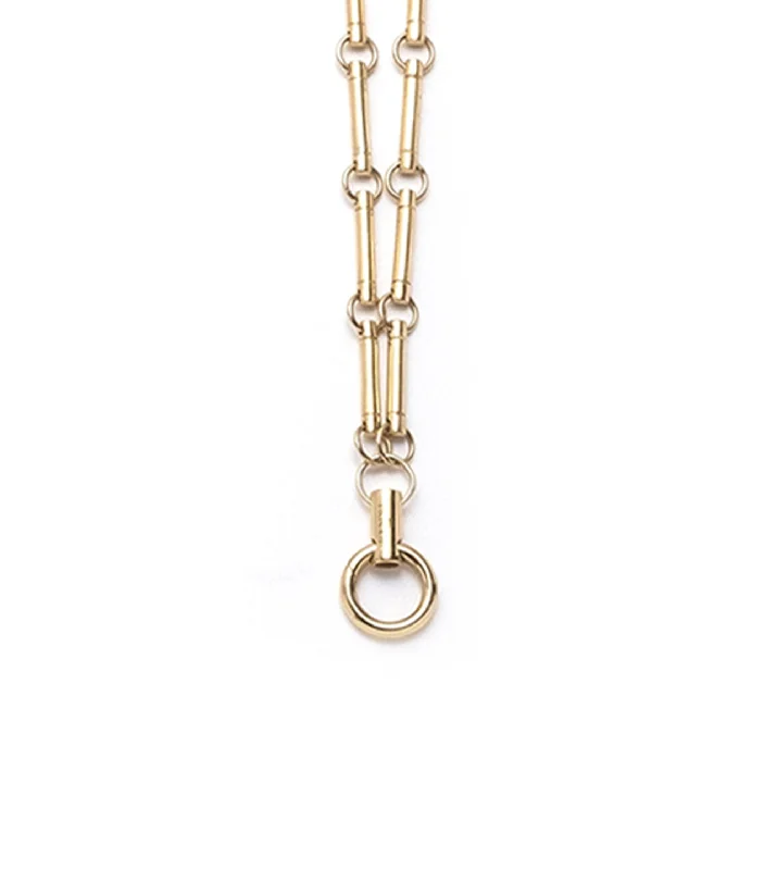modern geometric drop earrings Gold Element Hanging Clockweight Chain