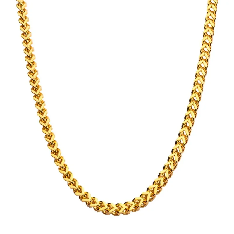 minimalist black diamond studs 4mm 18K Gold Overlay Franco Chain Necklace | Fernbaugh's Jewelers