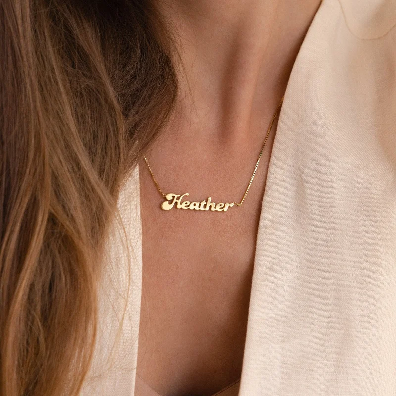 customized infinity bracelet Groovy Name Necklace in Box Chain
