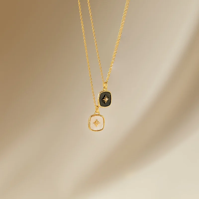 real garnet stacking rings Hermoine Pendant Necklace