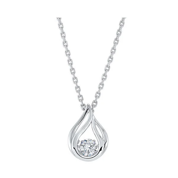 minimalist chain anklet gold Sterling Silver & CZ Rhythm Of Love Teardrop Pendant