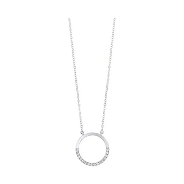 adjustable toe ring silver White Gold & Diamond Circle Pendant