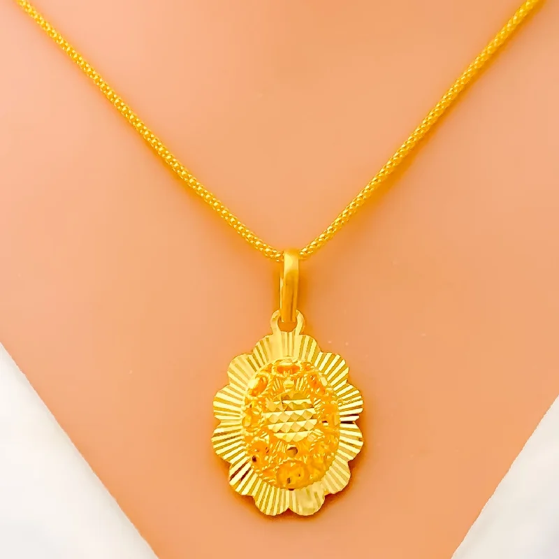 dainty chain bracelet layered Impressive Glowing 22k Gold Oval Necklace