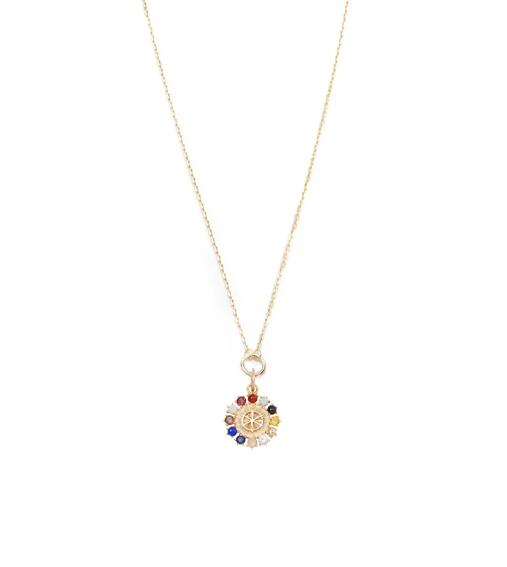 minimalist black diamond studs Inner Light - Foundational Keys :  Miniature Medallion Drop Necklace