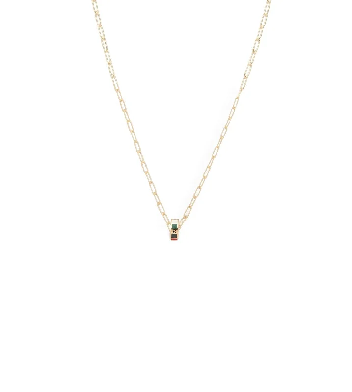 custom name necklace gold Internal Compass : Heart Beat Super Fine Clip Chain Necklace