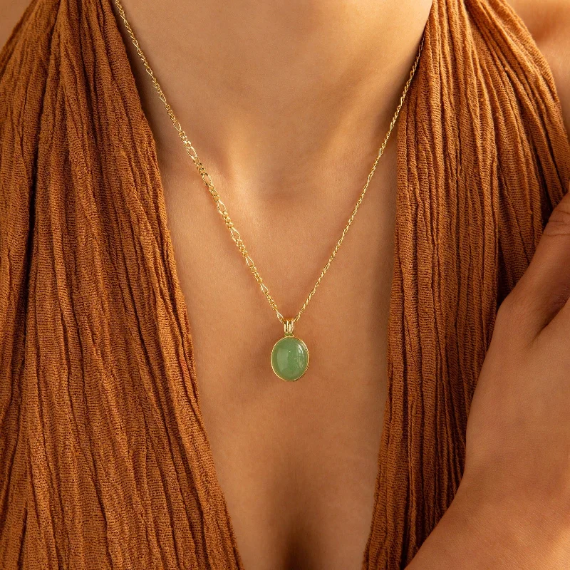 men’s engraved cuff bracelet Jade Oval Pendant Necklace