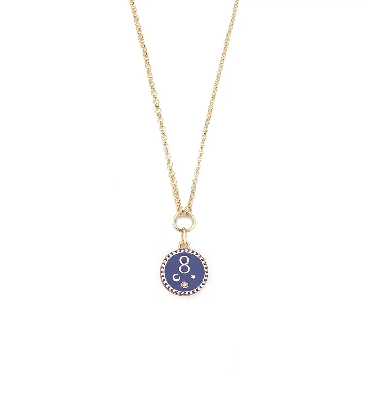 personalized couples necklace gold Karma : Champleve Small Belcher Chain Necklace
