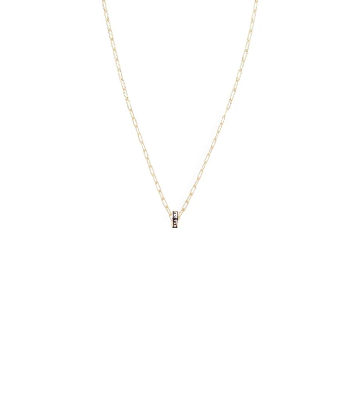 personalized family tree necklace Karma : Heart Beat Super Fine Clip Chain Necklace