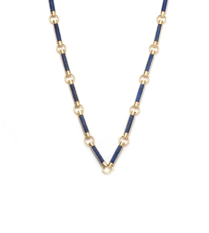 vintage-inspired moonstone necklace Lapis Lazuli Stone Chain Choker