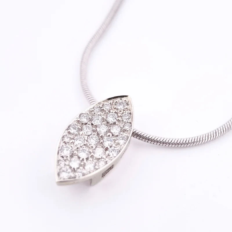dainty gemstone chain bracelet Large Diamond Leaf Pendant