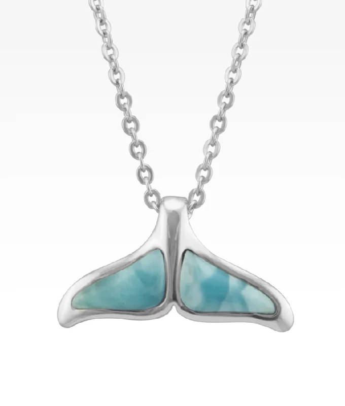 minimalist infinity ring Larimar Whale Tail Necklace